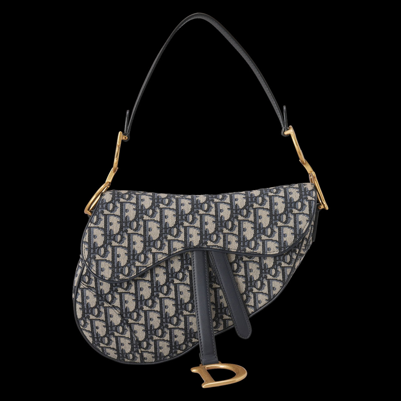 CHRISTIAN DIOR(USED)디올 오블리크 새들백 미듐 & 스트랩